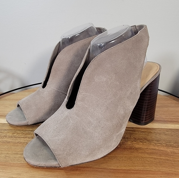 Gibson & Latimer Londyn Suede Slingbacks Booties Heels Size 10 - Picture 8 of 17